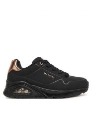 Skechers Sneakersy Uno Gen1 310545L/BBK Czarny. Czarne buty sportowe dziewczęce Skechers, bez wzorów, ze skóry, bez zapięcia. Za 231.20 zł.