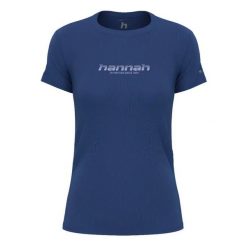 Koszulka damska Hannah Saffi II. Niebieskie bluzki damskie Hannah, bez wzorów, sportowe, bez kołnierzyka, bez ramiączek. Za 150.80 zł.