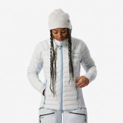 Kurtka narciarska damska Wedze FR900 Warm. Niebieskie kurtki damskie WED'ZE, na zimę, m, bez wzorów, z materiału, bez kaptura. Za 349.99 zł.