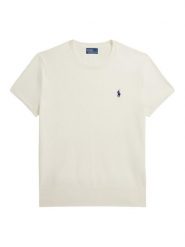 Polo Ralph Lauren T-Shirt 211971872003 Écru Slim Fit. T-shirty damskie Polo Ralph Lauren, m, bez wzorów, z bawełny, bez kołnierzyka. Za 769.99 zł.