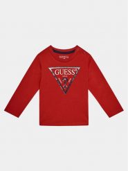 Guess Bluzka N84I24 K8HM0 Czerwony Regular Fit. Czerwone t-shirty i koszulki chłopięce Guess, z aplikacjami, z bawełny, bez kołnierzyka, bez ramiączek. Za 79.99 zł.