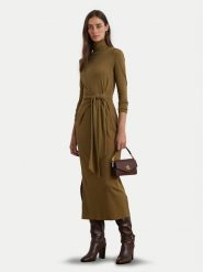 LAUREN RALPH LAUREN Sukienka codzienna 250918980005 Brązowy Slim Fit. Brązowe sukienki damskie Lauren Ralph Lauren, bez wzorów, z bawełny, bez ramiączek. Za 479.99 zł.