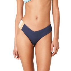 Dół od stroju kąpielowego Rip Curl Block Party Hi Leg Skimpy. Niebieskie bikini Rip Curl, bez wzorów. Za 73.99 zł.