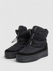Pepe Jeans FOOTWEAR Botki zimowe "Kore Snow" w kolorze czarnym rozmiar: 39. Czarne botki damskie Pepe Jeans FOOTWEAR, na zimę, z jeansu, bez obcasa, na platformie, bez zapięcia. Za 232.78 zł.
