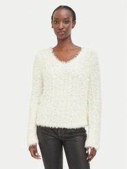 Guess Sweter W6BR58 Z1563 Kremowy Regular Fit. Białe swetry klasyczne damskie Guess, s, z syntetyku, bez kołnierzyka. Za 434.99 zł.