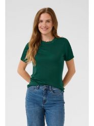 Kaffe Koszulka w kolorze zielonym rozmiar: XL. Zielone bluzki damskie Kaffe, xl, bez wzorów, z koronki, bez kołnierzyka, bez ramiączek. Za 56.99 zł.