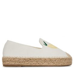 Espadryle DeeZee. Białe espadryle damskie DeeZee, bez wzorów, bez obcasa. Za 119.99 zł.