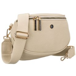 Beżowa, praktyczna, miejska nerka damska ze skóry ekologicznej, jednokomorowa - Peterson. Brązowe nerki i saszetki damskie Peterson, bez wzorów, ze skóry ekologicznej. Za 74.00 zł.