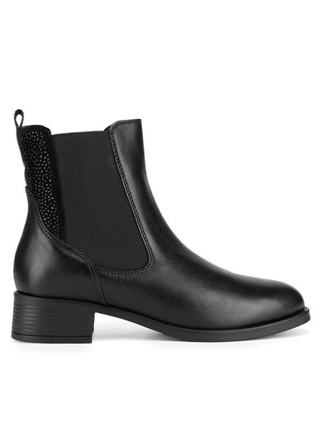 Lasocki Botki GRD-VICENZA-03 Czarny. Czarne botki damskie Lasocki, ze skóry, bez obcasa, na płaskiej podeszwie, bez zapięcia. Za 239.99 zł.