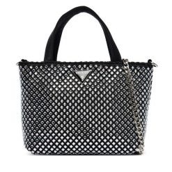 Torebka Guess. Czarne torebki wieczorowe damskie Guess, z aplikacjami, bez dodatków. Za 659.99 zł.