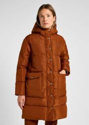 LEE DAMSKA KURTKA LONG PUFFER JACKET CLOVE 112355178 LI54016312. Kurtki damskie Lee, s, bez wzorów, bez kaptura. Za 509.99 zł.