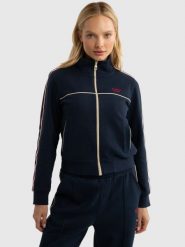 Bluza damska rozpinana ze stójką granatowa Sebosa 403. Niebieskie bluzy damskie Big Star, l, z aplikacjami, bez kaptura. W wyprzedaży za 179.99 zł.