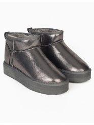 ISLAND BOOT Botki "Miley" w kolorze srebrnym rozmiar: 36. Szare botki damskie Island Boot, bez obcasa, bez zapięcia. Za 127.35 zł.