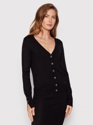 Guess Kardigan Zena W2YR33 Z2V62 Czarny Regular Fit. Czarne kardigany damskie Guess, l, z aplikacjami, z wiskozy. Za 299.99 zł.