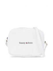 Tommy Jeans Torebka Camera bag AW0AW15029 Biały. Białe listonoszki damskie Tommy Jeans, bez wzorów, z jeansu, bez dodatków. Za 249.99 zł.