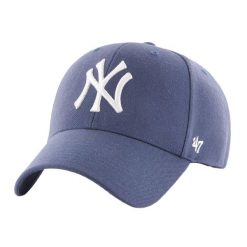 Czapka z daszkiem 47 Brand MLB New York Yankees MVP. Niebieskie czapki z daszkiem damskie 47 Brand, na wiosnę, bez wzorów. Za 99.99 zł.