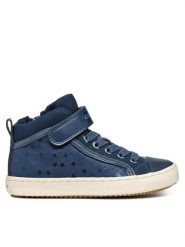 Geox Sneakersy J Kalispera Girl J744GI 0DHAJ C4005 M Granatowy. Niebieskie buty sportowe dziewczęce Geox, ze skóry, bez zapięcia. Za 219.99 zł.