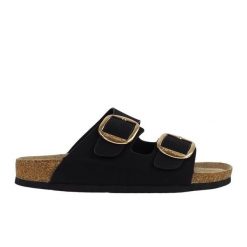Klapki damskie czarne Lee Cooper LCW-25-35-3486LA. Czarne klapki damskie bez wzorów, ze skóry, bez obcasa, bez zapięcia. Za 150.41 zł.