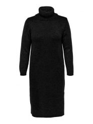 ONLY Carmakoma Sukienka dzianinowa 15283137 Czarny Box Fit. Czarne sukienki damskie Only Carmakoma, bez wzorów, z dzianiny, bez ramiączek. Za 129.99 zł.
