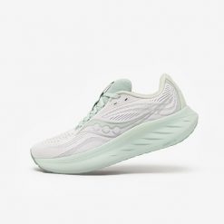 Buty do biegania damskie Saucony Ride 18. Szare obuwie sportowe damskie Saucony, bez zapięcia, do biegania. Za 669.99 zł.