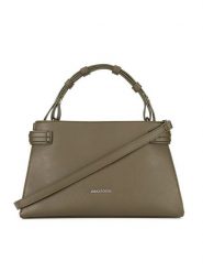 Gino Rossi Torebka E233121-3 Khaki. Brązowe torebki klasyczne damskie Gino Rossi, z tworzywa sztucznego, bez dodatków. Za 229.99 zł.