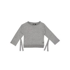 Bluza na co dzień na siłownię. Szare bluzy damskie LEONE 1947 APPAREL, bez wzorów, z bawełny, bez kaptura. Za 63.11 zł.