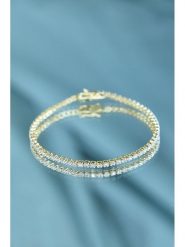 DIAMANTA Złota bransoletka "Rivière" z diamentami rozmiar: onesize. Żółte bransoletki damskie DIAMANTA, złote. Za 6,524.99 zł.