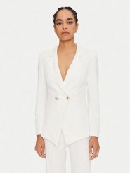 Rinascimento Marynarka CFC0119980003 Biały Regular Fit. Białe marynarki i żakiety damskie Rinascimento, l, bez wzorów, z syntetyku. Za 819.99 zł.