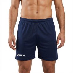 Szorty do biegania z elastycznym pasem niebieskie. Niebieskie spodenki sportowe damskie LEGEA, s, bez wzorów, z bawełny, do biegania. Za 80.00 zł.