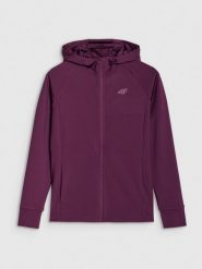 4F Bluza treningowa regular szybkoschnąca damska - fioletowa XXL. Fioletowe bluzy damskie 4F, xs, bez wzorów, z dzianiny, z kapturem. W wyprzedaży za 169.99 zł.