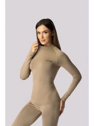 Spaio Koszulka termiczna "Alpha" w kolorze beżowym rozmiar: M. Brązowe koszulki damskie Spaio, m, bez wzorów, z materiału, bez kołnierzyka, bez ramiączek. Za 130.99 zł.