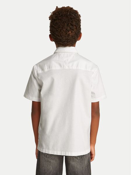 Tommy Hilfiger Koszula KB0KB09554 D Biały Regular Fit. Białe koszule chłopięce Tommy Hilfiger, bez wzorów, z bawełny, bez kołnierzyka, bez ramiączek. Za 159.99 zł.