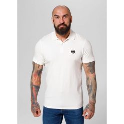 Koszulka Polo bawełniana klasyczna dla dorosłych Jersey Slim Fit Small Logo. Białe bluzki damskie PITBULL, xl, bez wzorów, z bawełny, bez kołnierzyka, bez ramiączek. Za 119.00 zł.