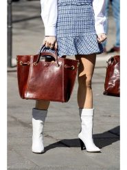 Maison héritage PARIS Skórzany shopper bag "Vintage" w kolorze brązowym - 26 x 41 x 16 cm rozmiar: onesize. Brązowe shopper bag maison héritage PARIS, bez wzorów, z materiału, przez ramię, bez dodatków. Za 419.69 zł.