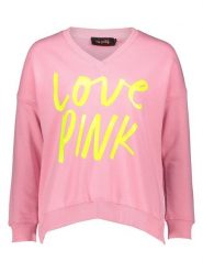 Miss goodlife Bluza "Love Pink" w kolorze jasnoróżowym rozmiar: XL. Różowe bluzy damskie miss goodlife, xl, bez wzorów, z bawełny, bez kaptura. Za 104.89 zł.