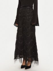 Bruuns Bazaar Spódnica maxi Ajwa BBW4196 Czarny Regular Fit. Czarne spódnice damskie Bruuns Bazaar, bez wzorów, z syntetyku, maxi. Za 329.99 zł.