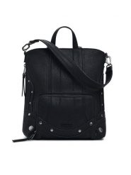 Desigual Plecak Embro Patch Pretoria 25WAKP24 Czarny. Czarne plecaki Desigual, bez wzorów, ze skóry. Za 219.99 zł.