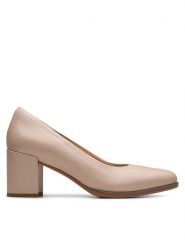 Clarks Półbuty Freva 55 26181336 Beżowy. Brązowe półbuty damskie Clarks, bez wzorów, ze skóry, bez obcasa, na obcasie, bez zapięcia. Za 359.99 zł.