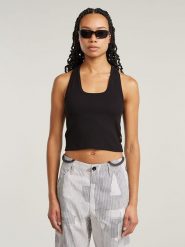 G-Star Top w kolorze czarnym rozmiar: XS. Czarne koszulki sportowe damskie G-Star, xs, bez wzorów, z bawełny, bez ramiączek. Za 65.99 zł.