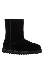 Gooce Skórzane kozaki zimowe "Sawel Waterproof" w kolorze czarnym rozmiar: 40. Czarne kozaki damskie Gooce, na zimę, z materiału, bez obcasa, bez zapięcia. Za 223.99 zł.