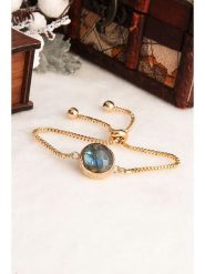 Pierres delicates Pozłacana bransoletka z labradorytami rozmiar: onesize. Szare bransoletki damskie Pierres delicates, pozłacane. Za 74.46 zł.