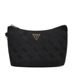 Kosmetyczka Guess. Czarne kosmetyczki damskie Guess, z aplikacjami, z materiału. Za 264.99 zł.