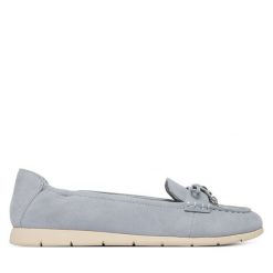 Mokasyny Tamaris. Niebieskie mokasyny damskie Tamaris, bez obcasa. Za 299.99 zł.