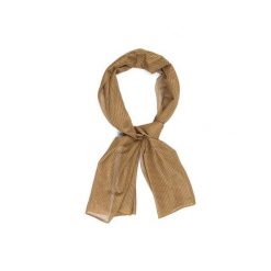 Szal maskujący z siatki MESH 155x48 cm. Brązowe szaliki damskie CAMOUFLAGE, bez wzorów, z meshu. Za 27.99 zł.