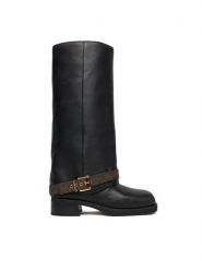 MICHAEL Michael Kors Kozaki Colby 40F5COFB6L Czarny. Czarne kozaki damskie MICHAEL Michael Kors, ze skóry, bez obcasa, na płaskiej podeszwie, bez zapięcia. Za 1,779.00 zł.