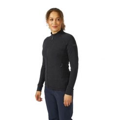 Bluza polarowa damska Rab Nexus Jacket rozpinana. Czarne bluzy damskie RAB, bez wzorów, z polaru, bez kaptura. Za 284.99 zł.