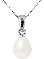 Pearline Srebrny naszyjnik "Bélière" z zawieszką - dł. 42 cm rozmiar: onesize. Białe naszyjniki damskie Pearline, z perłą, srebrne. Za 282.99 zł.