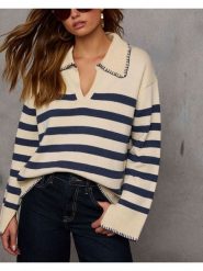 Milan Kiss Sweter w kolorze beżowym rozmiar: XL. Brązowe swetry klasyczne damskie Milan Kiss, xl, bez kołnierzyka. Za 152.99 zł.