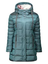 Geographical Norway Płaszcz pikowany "Bulli" w kolorze zielonym rozmiar: S. Zielone płaszcze damskie Geographical Norway, s, bez wzorów, bez kaptura. Za 267.29 zł.