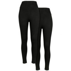 Damskie Legginsy Z Wysokimi Stanami (zestaw 2 Sztuk). Czarne legginsy damskie Urban Classics, xl, bez wzorów. Za 137.99 zł.
